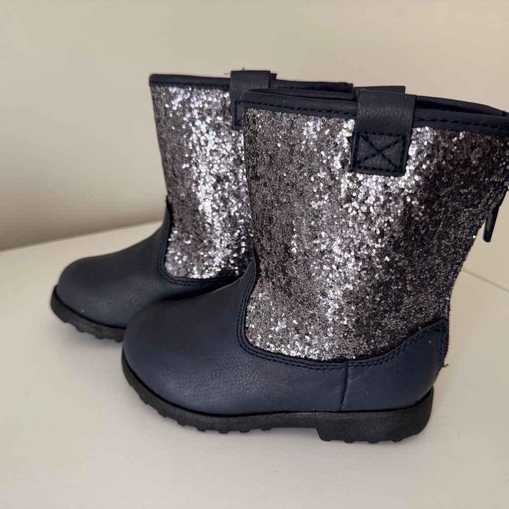 Sparkly Silver and Charcoal/dark grey toddler Boots
